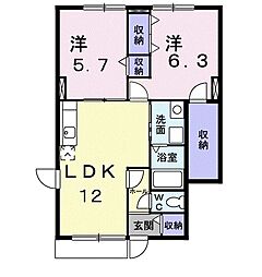 間取図画像 2LDK