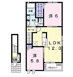 間取図画像 2LDK