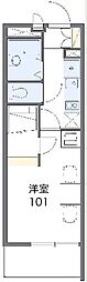 レオパレスプロスパ 1Kの間取図画像