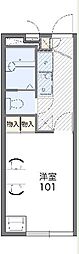 レオパレス東雲 1階1Kの間取り