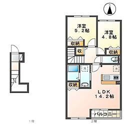間取図画像 2LDK