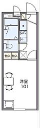 レオパレスアイーダ 1Kの間取図画像