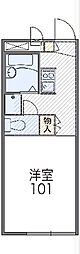 レオパレスレーブ 1Kの間取図画像