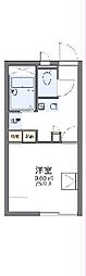 レオパレスクローバーヒルズ 1Kの間取図画像