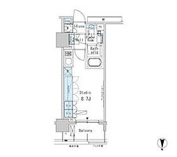 JR京浜東北・根岸線 蒲田駅 徒歩3分の賃貸マンション 4階ワンルームの間取り