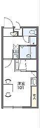 レオパレスワンダーランド 1Kの間取図画像