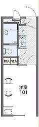 レオパレスＷｉｎｇＣｏｕｒｔ 2階1Kの間取り