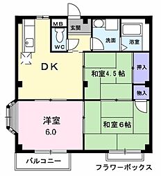 レジデンス吉津 3DKの間取図画像