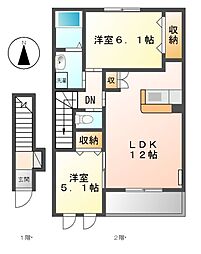 間取図画像 2LDK
