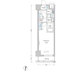 東京メトロ半蔵門線 清澄白河駅 徒歩2分の賃貸マンション 3階1Kの間取り