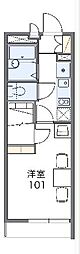 レオパレスフォレ流山 1Kの間取図画像