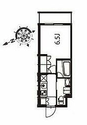 京急本線 立会川駅 徒歩3分の賃貸マンション 3階1Kの間取り