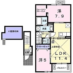 ラディア3 2LDKの間取図画像