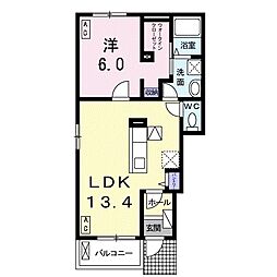 ベルソレイユ2 1LDKの間取図画像