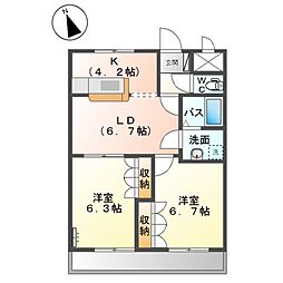 間取図画像 2LDK