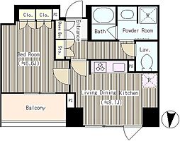 ボワエトワール立石 2階1DKの間取り
