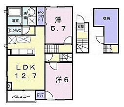 ニューサンシャイン 2LDKの間取図画像