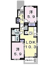 間取図画像 2LDK