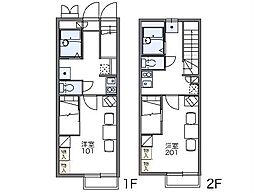 レオパレスヒナガ 1階1Kの間取り