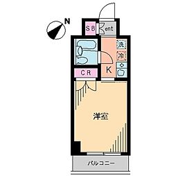 ポルタオーレア 1Kの間取図画像
