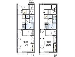レオパレスＲアンドＫ 1階1Kの間取り