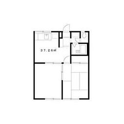 日暮里舎人ライナー 谷在家駅 徒歩9分の賃貸アパート 1階2DKの間取り