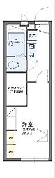 レオパレス空 1Kの間取図画像