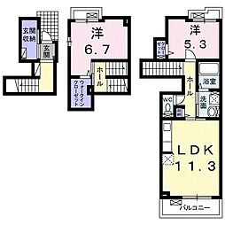間取図画像 2LDK