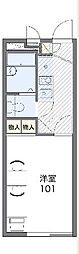 レオパレスビューテラス 1Kの間取図画像