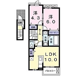ラウレアK,S 2LDKの間取図画像
