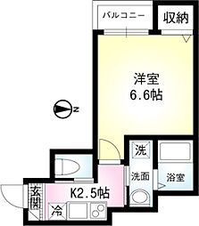 ＨＥＩＭ　ＲＵＨＥ（ハイムルーエ） 1階1Kの間取り