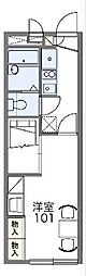 レオパレスシャン　リジェール 1階1Kの間取り