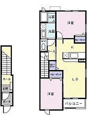 ストロベリーフィールズ 2LDKの間取図画像