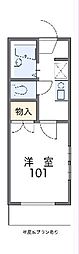 エフハイム 1Kの間取図画像