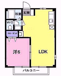 近鉄名古屋線 益生駅 バス24分 赤尾台下車 徒歩6分の賃貸アパート 2階1LDKの間取り
