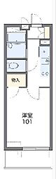 レオパレスクルーオブアイランド 1Kの間取図画像