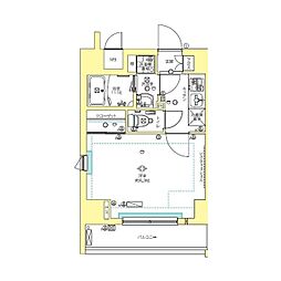 ラクラス中野富士見町 1Kの間取図画像