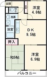 リアライズ山下町 3DKの間取図画像