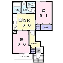 間取図画像 2DK