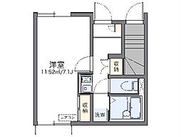 阪急宝塚本線 蛍池駅 徒歩8分の賃貸アパート 1階1Kの間取り