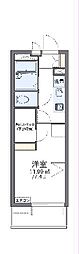 レオパレスゆき2 1Kの間取図画像