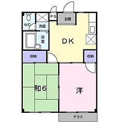 ラフィネSANO 2Kの間取図画像