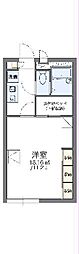 レオパレスＡｓａｍａ 1階1Kの間取り