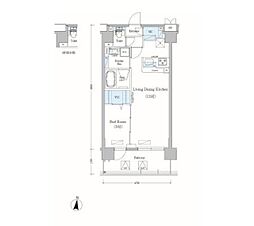 アーバネックス森下II 5階1LDKの間取り