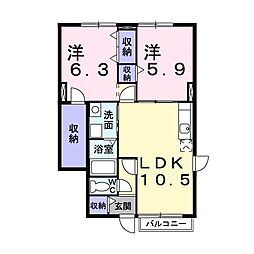 間取図画像 2LDK