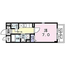 セレッソマサキ 1Kの間取図画像