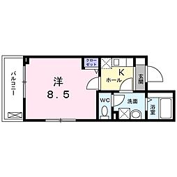 都営三田線 板橋本町駅 徒歩10分の賃貸マンション 5階1Kの間取り