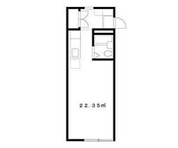 エステートピア松下 1階ワンルームの間取り