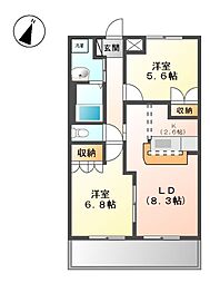 間取図画像 2LDK