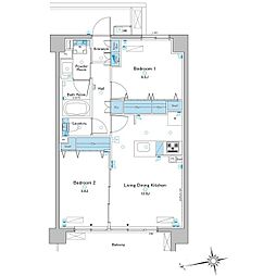 JR京浜東北・根岸線 赤羽駅 徒歩7分の賃貸マンション 1階1Kの間取り
